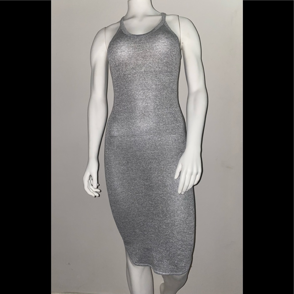 Aritzia Gray Wilfred Free Peekaboo Dress